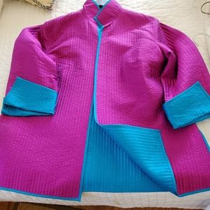 Silk reversible jacket